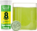 8GreensのSupergreensのタブレット 極度の緑の粉のSuperfoodのタブレット、Metabolismの免除及び焦点、毎日緑のEffervescentのタブレット、有機性:アロエVera、Spirulina、Chlorella、レモン ライム、10のサービング