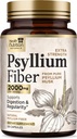 Psylliumのカプセル1500のmg -自然な繊維の補足の丸薬、毎日の消化器、コロンの健康及び規則性サポート、植物はPsylliumの殻の粉の帽子、ビーガン、非GMO - 120の野菜のカプセルを基づかせていました