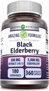 アメイジングフォーミュラ サムブカス ブラック エルダーベリー | 300 Mg エキス 10:1 (3000 Mg 等価) | Veggie Capsule | Non-GMO | Gluten-Free | アメリカ製 パック (1,360 カウント)