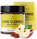 HERBAMAMA Lung Detox Gummies - ルンクレンジングのためのキノコのブレンドとハーブコンプレックス - ビーガン、非GMO呼吸サポートサプリメント - 60ペクチンベースのApple風味の咀嚼