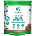 BioTrust 低炭水化物プロテインパウダー - 草供給ホルモンフリー牛のおいしいウィー&カゼインブレンド - 非GMO、グルテンフリー(チョコレート)