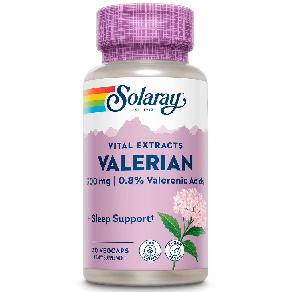 SOLARAY保証効力 バレリアンルートエキス 1日、ベジーキャップ(Btl-Plastic) 300mg | 30ct