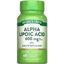自然の真理アルファリポ酸600mg | プラスビオチンオプティマイザ | 60カプセル | 非GMO&グルテンフリーサプリメント