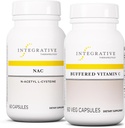 ビタミンCカプセル1,000mg、60ビーガンカプセル&NAC、60カプセル - 抗酸化対応免疫サプリメント* - サポート呼吸器&肺機能*
