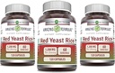 Amazing Formulas Red Yeast Rice 1200mg Per Serving Capsules Supplement | Non-GMO | Gluten Free | Made in USA (120 Count | 3 Pack)