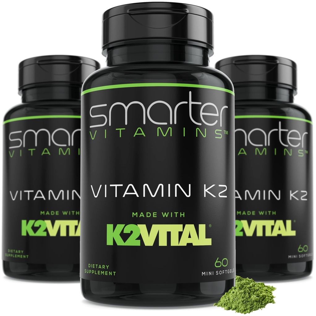 (3パック)よりスマートなビタミンK2 MK7 100mcg、K2VITALおよびKale、180の液体のSoftgelsとなされる