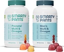 SmartyPants Prenatalおよび人のMultivitaminのガミーの束:Omega 3の魚油(EPA/DHA)、Biotin、Methylfolate、ビタミンD3、C、ビタミンB12、B6、A、免疫サポートのためのK及び亜鉛(30日の供給)