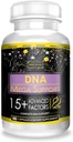 ACTIF DNA メガ サポート 15 + 高度なファクター - 非GMO、高速機能、米国製、60 カウント