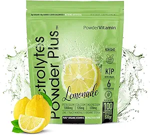 PowderVitamin は Keto、Lemonade (100 のサービング) 0 砂糖、Maltodextrin、1000mg のカリウム、120mg のカルシウム、120mg マグネシウム、有機性ビタミン C、ゼロ カロリー、エネルギー水和の粉無し