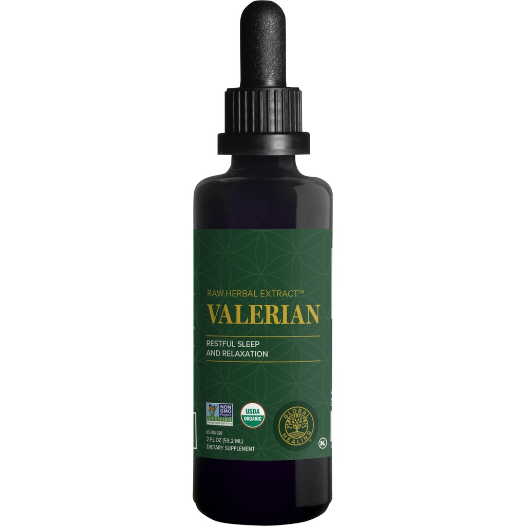 全体的な Healing の有機性 Valerian の根のエキスの液体の補足 - 健康な弛緩のための未加工草のエキス、睡眠及び Calm -Bioavailability のための Valerian Root のカプセルに代替 - 2 Fl Oz