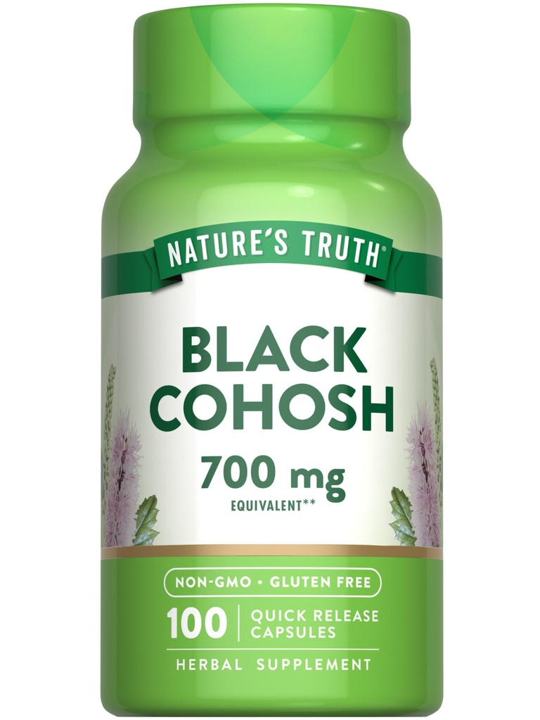 Nature's Truth Black Cohosh | 100カプセル | ルートエキス | GMO&グルテンフリーサプリメント