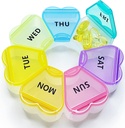 MOLN HYMYの大きい週刊の丸薬箱 7 日、丸薬の箱のオルガナイザー 1 日、フローラル ピルの容器 1 日、ビタミン/魚油/徴候/補足のためのきれいな薬ディスペンサー