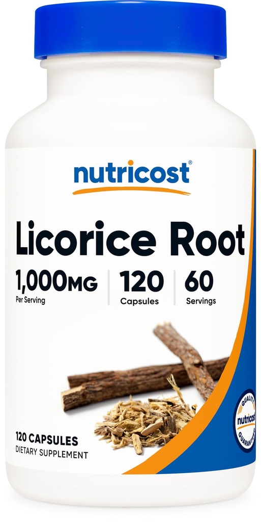 Nutricost Licorice Root 500mg、120カプセル - 非GMO、グルテンフリー