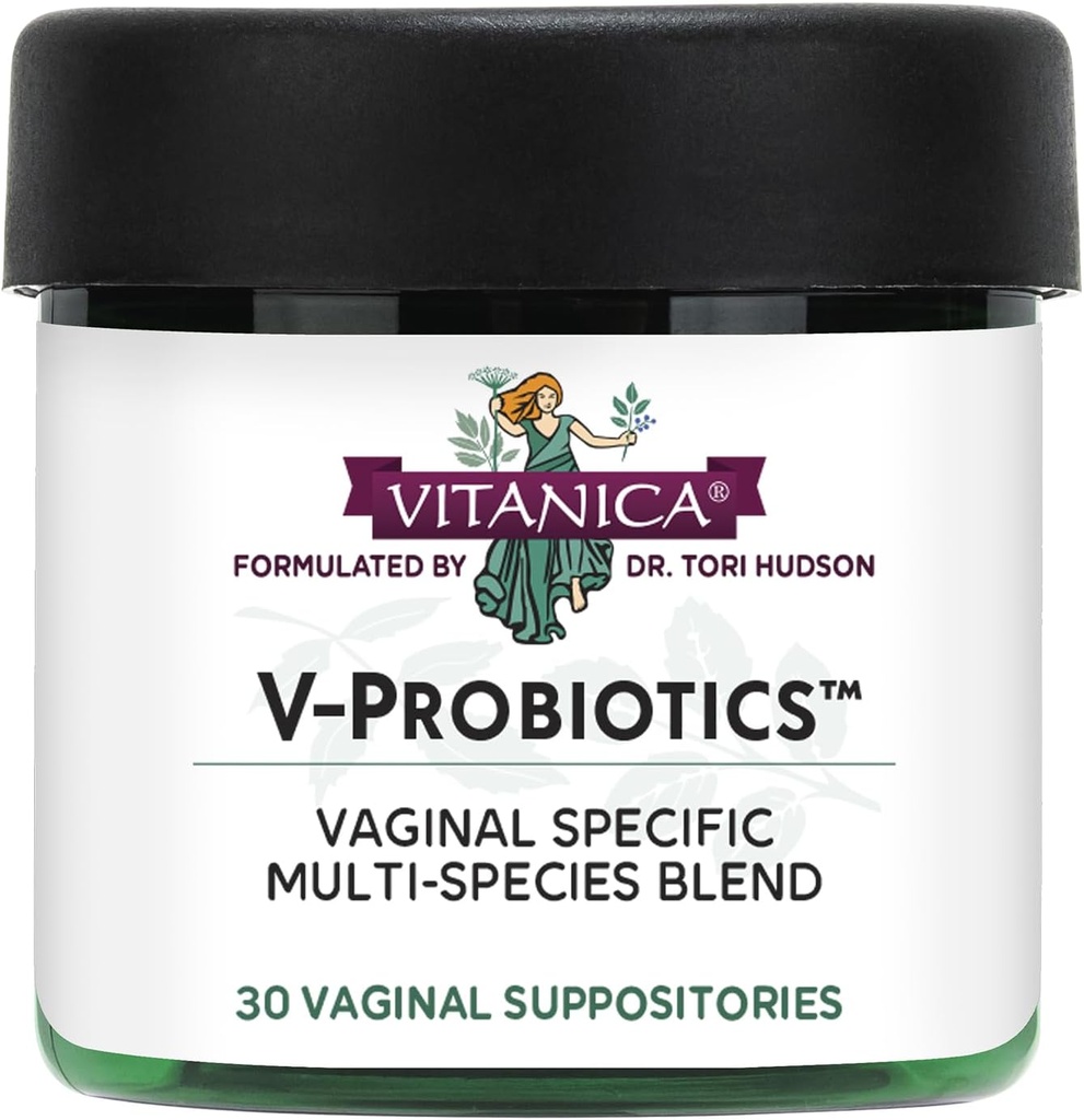 Vitanica V-Probiotics - 女性のためのプロバイオティクス - 乳酸菌Rhamnosus、ガスセリ&その他 - 女性の健康サプリメント - 女性 - 30腟の坐剤