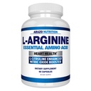Arazo Nutrition Premium L Arginine - 1340mg Nitric Oxide Booster with L-Citrulline&Esential Amino Acid for Muscle Gain and Energy - 長持ち&Harder - 60カプセルを訓練するための強力なNOブースターなし