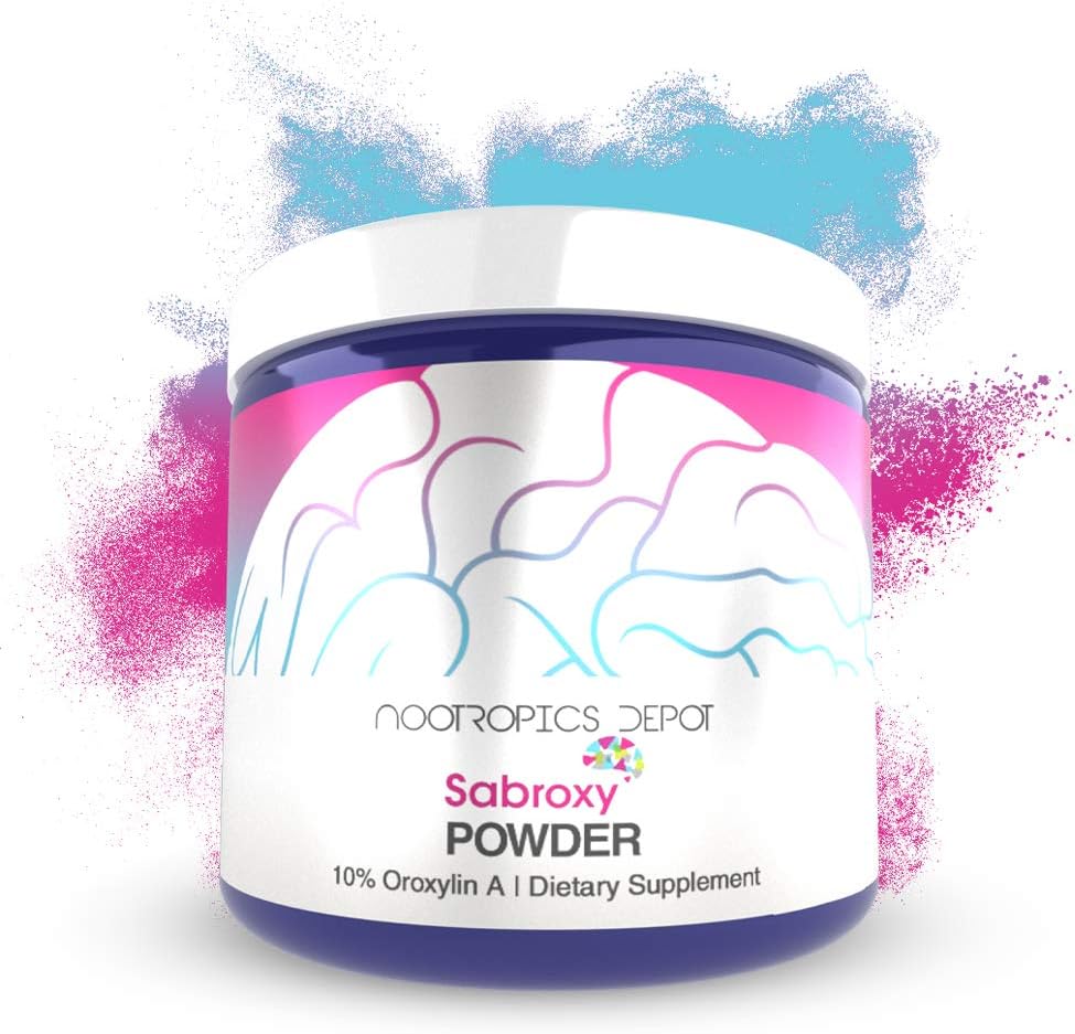 Nootropics Depot Sabroxy® Oroxylin-Aパウダー | 30グラム | 最小10% Oroxylin-A | Oroxylum indicum | May Help フォーカス&モチベーションの推進 | 認知機能の推進