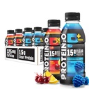 Protein2o 15gの健康な蛋白質の隔離された水和の飲み物プラスのエネルギー及び焦点、電解質の350mg、ビタミンB5及びB6の砂糖は、エネルギー多様性のパック、16.9のozのびん放します(12のパック)