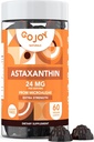 GOJOY NATURALSアスタキサンチングミ24mg – 高効力抗酸化サプリメント – 皮膚, 目 & 免疫ウェルネスサポート – ビーガン, 砂糖フリー, 非GMO, グルテンフリー, 大豆フリー – 60 グミ