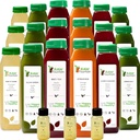 7 Day Juice Cleanse by Raw Fountain, All Natural Raw Detox Cleanse, Juicing for Body Rest, Cold Pressed Juice Fast, Great Way to Jumpstart a Healthy Diet, 42 Bottle 12oz, 7 Ginger Shots