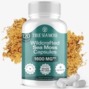 TrueSeaMosssアイリッシュ海苔カプセル - 120オリジナルカプセル(1600mg) - プレバイオティクススーパーフード - ボオス 免疫&消化システム - 健康な皮膚、ケトデトックス、ガット、ジョイントサポート