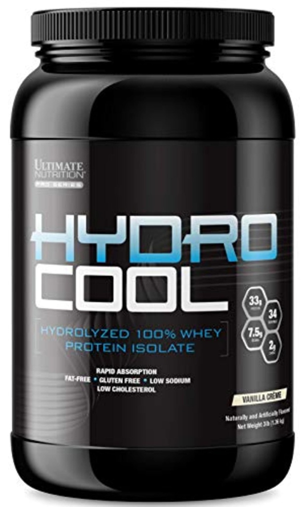 究極の栄養のHydroCoolの加水分解された乳蛋白質は膨らみのない粉を隔離します-脂肪およびグルテンフリー、急速な吸収、蛋白質、バニラ、3ポンドの33グラム