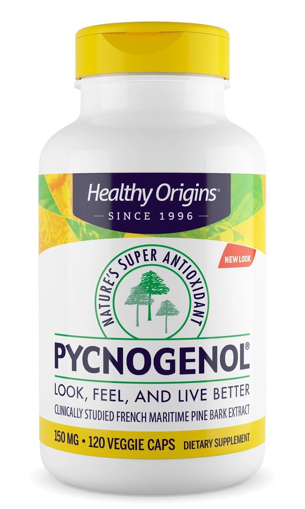 健康な起源のPycnogenol 150のmgのフランスのマリタイムのパインの樹皮のエキス、性質の極度の酸化防止剤、酸化防止剤、非GMO、ビーガン、120の野菜のカプセル