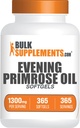 BulkSupplements.com Evening Primrose オイル Softgels - GLA サプリメント, イブニング Primrose オイル 1300mg - グルテンフリー, 1 サービングあたりのソフトゲル, 365 カウント (パッケージ 1)