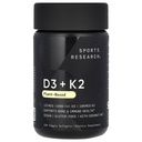 K2のSoftgelsのスポーツの研究のビタミンD3 - 植物はK2を基づかせていました & ココナッツMCTオイルとビーガンD3 5000iu - ビーガン認定, 大豆&グルテンフリー - 120カウント