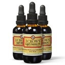 ヨウ素のJ.CROW'S® Lugolの溶液 2% 2オンス(3ボトル) - プレミアムヨウ素&カリウムヨウ素液、グルテン&、アルコールフリーの天然塩エキス、有効期限なし