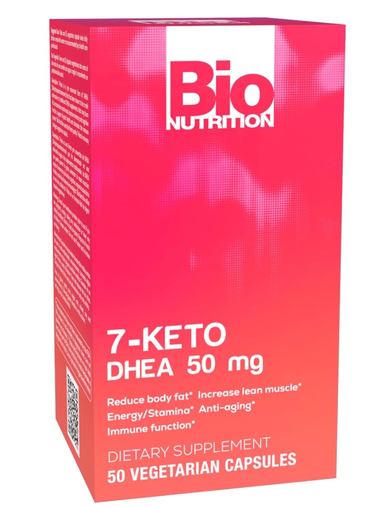 Bio Nutrition 7-Keto 50 ベジタリアンカプセル | DHEA 50mg | 強力な免疫健康を促進 | エネルギー・スタミナ