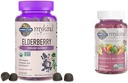 Garden of Life Organics Elderberry Gummies for Adults & Kids - Immune Support Supplement with Organic Fruit & Organics Women 40+ Gummy Vitamins - Berry - Certified Organic