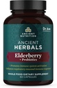 古代栄養のElderberryおよびプロバイオティクスの補足、古代の草の黒のElderberryのカプセル、免疫システム サポート、全食糧補足、グルテンフリー、PaleoおよびKetoの友好的、60のカプセル