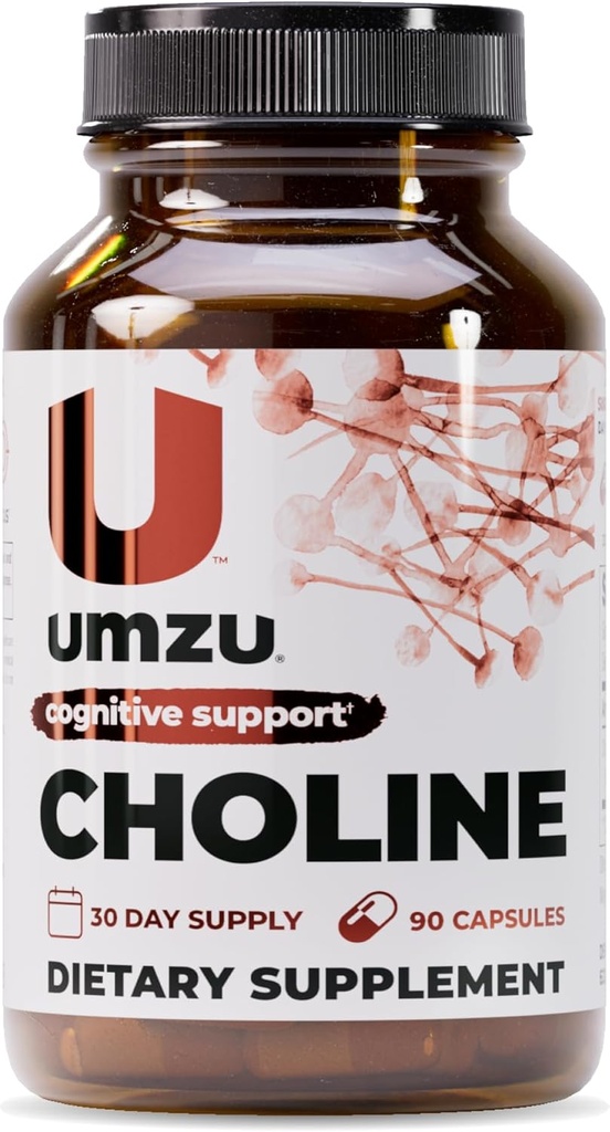 認知とホルモンサポートのためのUMZUコリンサプリメント | アセチルコリンブースターは脳の焦点、記憶と代謝を助けます | 肝臓の健康とエストロゲンのバランスを促進します(30日供給 | 90カプセル)