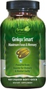 Irwin Naturals Ginkgoスマート強力な向知性脳ブースター - DMAE、Clubmos、Choline、Acetyl L-Carnitineと最大メモリ、フォーカス&メンタルクラリティをサポート - 60液体Softgels