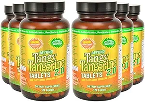 タンジータンジェリン2.0マルチビタミン&ミネラルコンプレックスを超えて若々しい - 天然&全食品で作られた | 160,000ORAC | 120錠 - 6パック