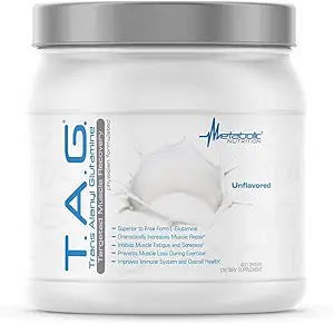 メタボリック栄養物、タグ、トランスアランジルグルタミン、100% Lグルタミンペプチドパウダー、プレイントラポストワークアウトサプリメント、400グラム(40サービング)(非風味)