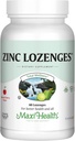 Maxi-Health Zinc Lozenges - Zinc Citrate 10mg - with Vitamin C - Cherry Flavor - 60 Chewables - Kosher