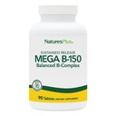 Natures Plus Mega B-150コンプレックス - 90サステンドリリースベジタリアンタブレット - 最大効力Bコンプレックスビタミンサプリメント -グルテンフリー - 90サービング
