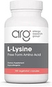 Allergy Research Group L-Lysine - Immune Support, L-Lysine HCI, Free Form Amino Acid, 500mg Supplement, Pure, Organic, Vegetarian Capsules - 100 Count