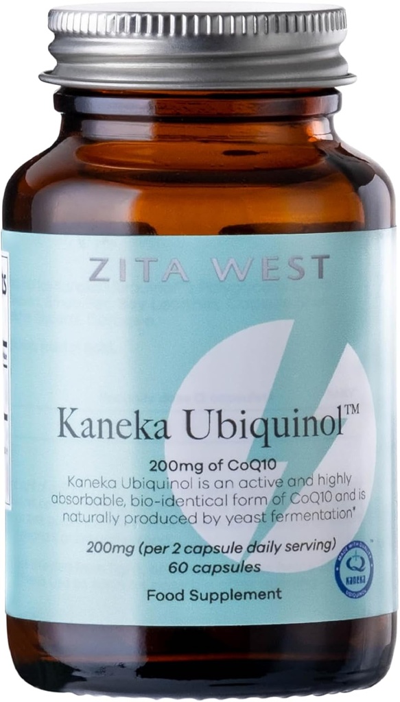 Zita West Kaneka CoQ10 Ubiquinol | 男性と女性のための高吸収性サプリメント | IVFを通して自然に集中または行くことを試みる - 60 ベジタリアンゲルカプセル