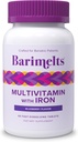 BariMelts Bariatric Multivitamin with Iron - 1ヶ月の供給(60高速解散錠) - 砂糖フリー - ポストOp Bariatricビタミン - ナチュラルブルーベリー味