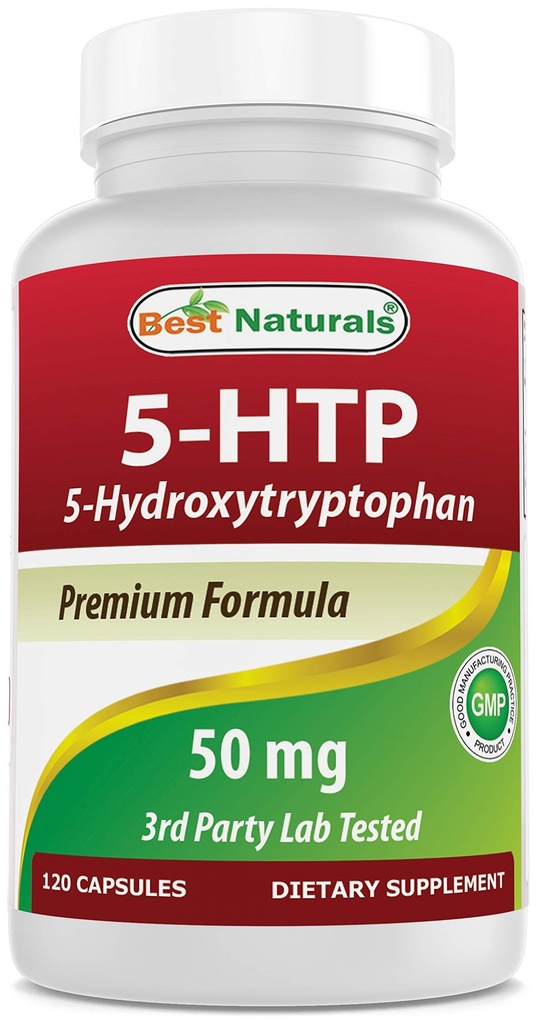 ベストナチュラルズ5-HTP 50mg 120カプセル、5 HTPカプセルはリラックスと休息をサポート