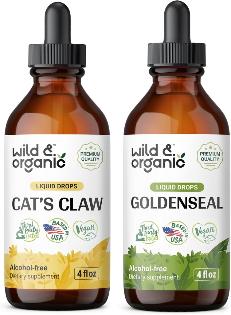 ワイルド&オーガニック猫の爪の骨格4 fl oz & ゴールデンシール チンチャー 4 fl oz
