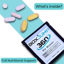 BoxJump 女性のエッセンシャルビタミンとミネラルの毎日のマルチビタミンパック - ビタミンD、C、E、A、エネルギー、持久力、免疫サポート、骨と皮膚の健康のためのB12が含まれています - 30日間