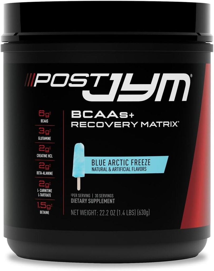 JYM Supplement Science Post JYM Active Matrix Blue Artic Freeze Amino Recovery Powder Pure Creatine HCL, BCAA’s, Glutamine, Carnitine, Betaine, Taurine for Strength, Repair, Performance 30 Servings