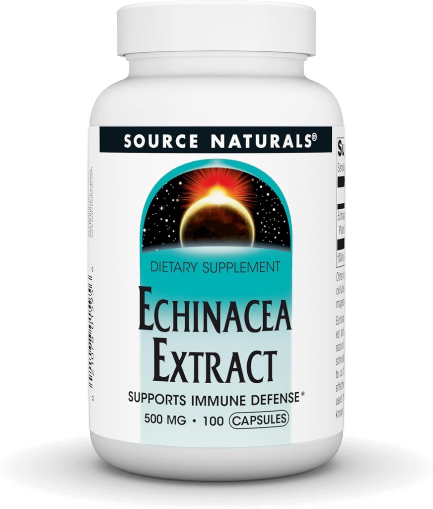 源のNaturals Echinaceaの根のエキス-サポート免疫の防衛* - 500mg - 100のカプセル
