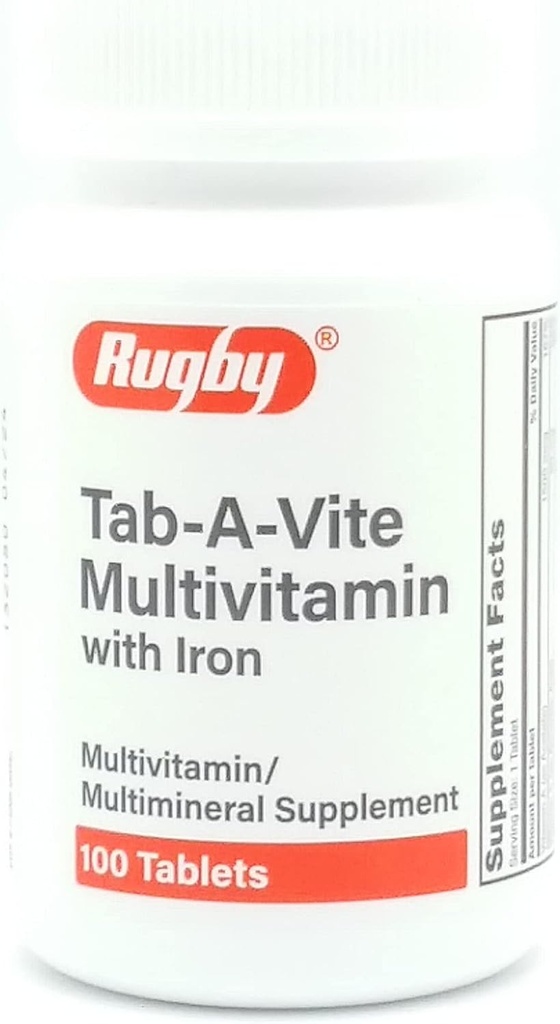 ラグビーの実験室は鉄のMultimineralの補足のビタミンA、C、D ThiaminのRiboflavin Niacinの葉酸塩のパントテン酸100のタブレット(パック1の1)をタブA-ViteのMultivitamin