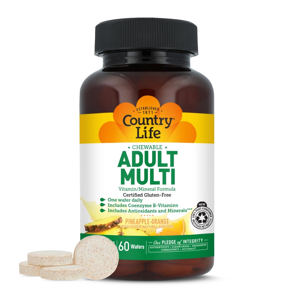 Coenzyme B-Vitamins、Antioxidants、鉱物、パイナップルオレンジ色の味-サポート エネルギー代謝および免疫の健康、グルテンフリー- 60のウエファー