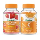 生みやすいコラーゲン&ビタミンC +ビタミンC 750mg、グミーズバンドル - 偉大なテイスティング、ビタミンサプリメント、グルテンフリー、GMOフリー、Chewable Gummy