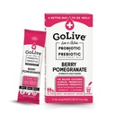 女性、男性、子供のためのGoLive PrebioticおよびProbiotic。 ベリーのPomegranateのSynbioticの粉w/L-Glutamine、ビタミンD3、電解物。 腸の健康、消化、代謝、免疫15-50B CFUsのため。